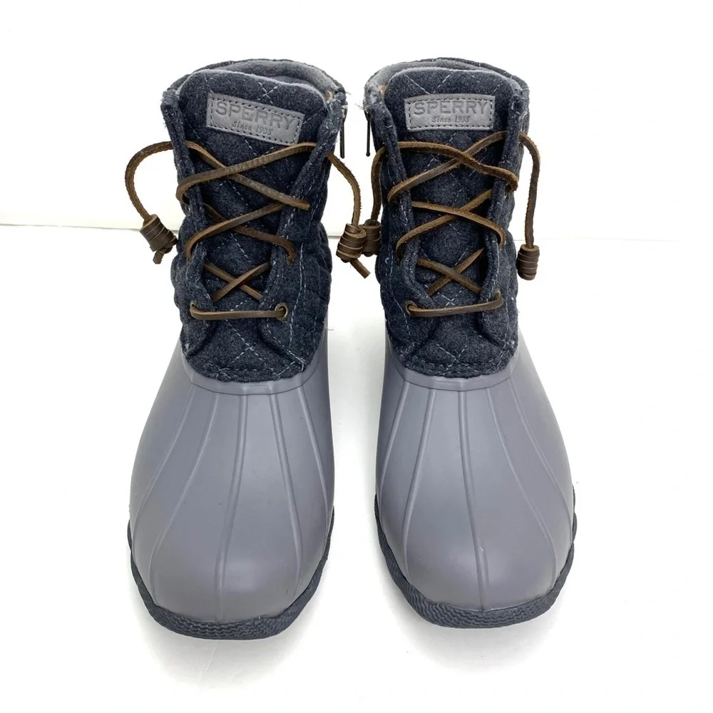 SPERRY Saltwater Wool Quarter Winter Ankle Duck Boot Gray Size 11 STS97562F